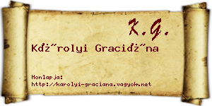 Károlyi Graciána névjegykártya